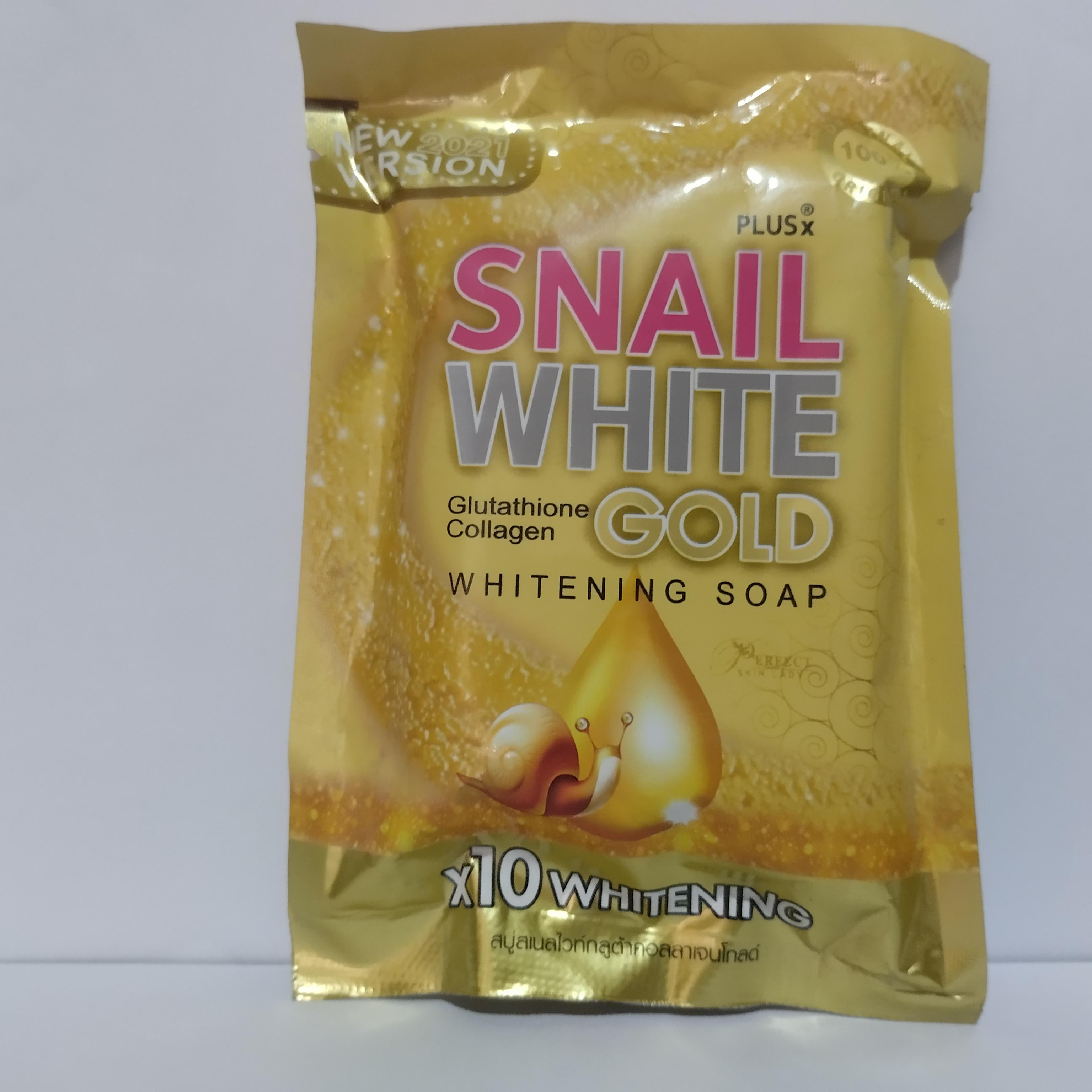 صابون سفید کننده وایت طلایی تایلند با عصاره حلزون و گلوتاتیون