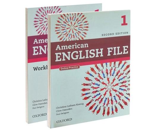 کتاب American English file 1 اثر جمعی از نویسندگان انتشارات Oxford دو جلدی
